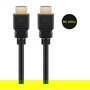 Goobay 61638 Cable HDMI 2.1 Ultra Alta Velocidad 1m, 48 Gbit/s, Ethernet, 8K a 60Hz, 4K, HDR, ARC, Conectores Chapados en Oro, Negro