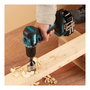 Makita DDF487RFE3 Destornillador Eléctrico Atornillador Percutor a Batería 18V, Portabrocas 1/2", 1700 RPM, Par Máx. 40 Nm, Incluye Batería y Cargador, Color Negro/Azul/Acero