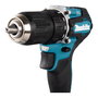 Makita DDF487RFE3 Destornillador Eléctrico Atornillador Percutor a Batería 18V, Portabrocas 1/2", 1700 RPM, Par Máx. 40 Nm, Incluye Batería y Cargador, Color Negro/Azul/Acero