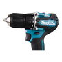 Makita DDF487RFE3 Destornillador Eléctrico Atornillador Percutor a Batería 18V, Portabrocas 1/2", 1700 RPM, Par Máx. 40 Nm, Incluye Batería y Cargador, Color Negro/Azul/Acero