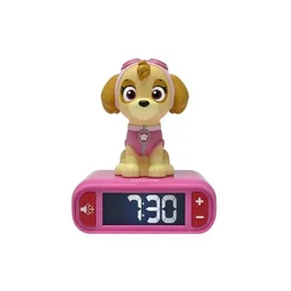 Lexibook Reloj Despertador Digital con Luz Nocturna - Paw Patrol, Luz y Sonido 3D para Niñas - Modelo LEX3380743104935