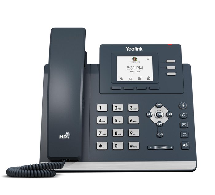 Yealink MP52 Teléfono Básico para Microsoft Teams, Android 9.0, Pantalla No Táctil 2.4 Pulgadas, POE, Puerto USB, Auricular Magnético, Opción Áreas Comunes
