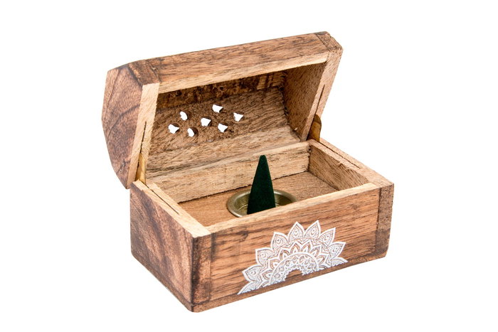 DKD Home Decor Set de 10 (12 Unidades) Caja Indio Multicolor Marron Madera 5 x 6 x 9 cm