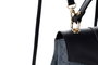 Lucky Bees Mochila 1214 v2, Polipiel, Negro y Gris, Diseño Atemporal, 2 Bolsillos