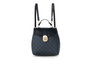 Lucky Bees Mochila 1214 v2, Polipiel, Negro y Gris, Diseño Atemporal, 2 Bolsillos