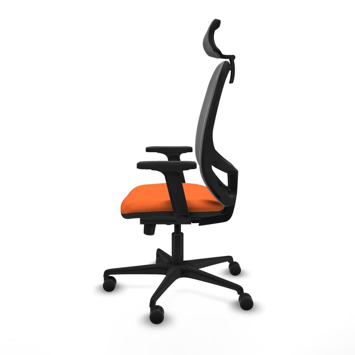 PIQUERAS Y CRESPO Silla de oficina Cilanco con mecanismo Sincro, Tela Naranja y Malla Gris PIQUERAS Y CRESPO Silla de oficina Cilanco con mecanismo Sincro, Tela Naranja y Malla Gris