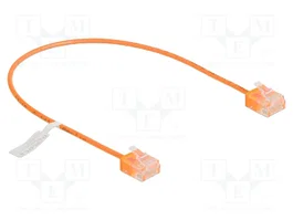 DeLOCK Cable de red RJ45 Cat.6 UTP Ultra Slim 0,3 m Naranja
