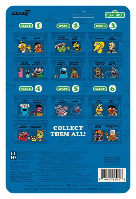Super7 Sesame Street Figura ReAction Wave 06 Count Von Count (PJs)