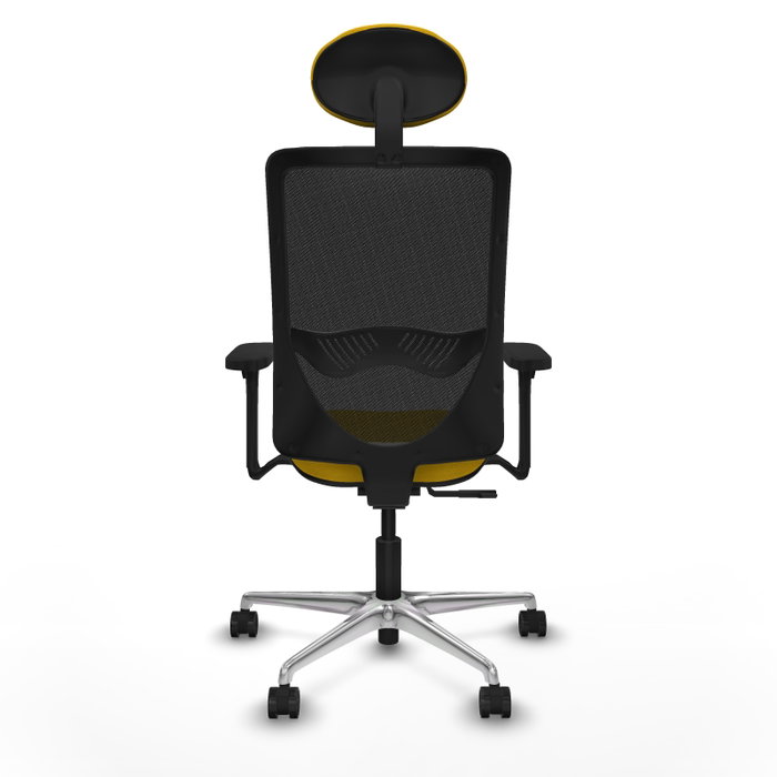 PIQUERAS Y CRESPO Silla de oficina Zulema con mecanismo Sincro, Amarillo y Negro