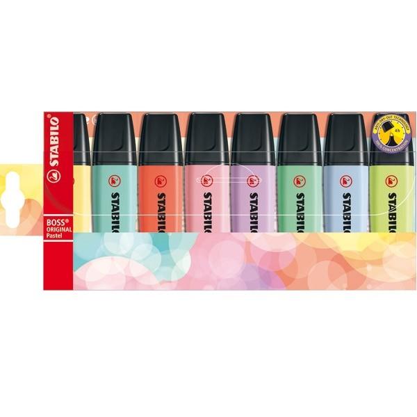 Stabilo Boss Original Marcadores Fluorescentes Surtidos Pastel de 8 Unidades