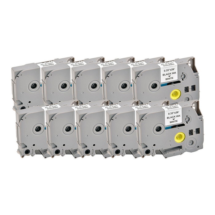 G&G 10 paquetes de cintas de etiquetas compatibles con Brother TZe-221, 9 mm x 8 m G&G 10 paquetes de cintas de etiquetas compatibles con Brother TZe-221, 9 mm x 8 m