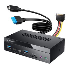 GrauGear G-MP03CR-AU Multi Frontblende 8-Fach con Lector de Tarjetas USB.SD.Micro