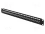 LANBERG Patch Panel 24 puertos 1U negro