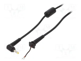 AKYGA Cable de alimentación CC 2x0,5mm² con conector DC 4,0/1,7 angular, 1,2m
