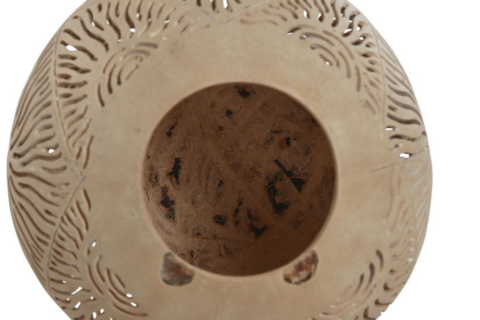 DKD Home Decor Set de 2 piezas de decoración de coco tallado a mano DKD Home Decor Set de 2 piezas de decoración de coco tallado a mano