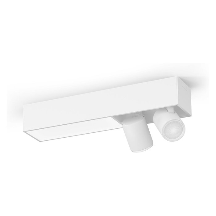 Philips Hue White and Color Ambiance Plafón Centris Smart LED Spot de 2 focos, Bluetooth/Zigbee, GU10, compatible con Alexa, Google Assistant y HomeKit
