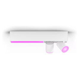 Philips Hue White and Color Ambiance Plafón Centris Smart LED Spot de 2 focos, Bluetooth/Zigbee, GU10, compatible con Alexa, Google Assistant y HomeKit