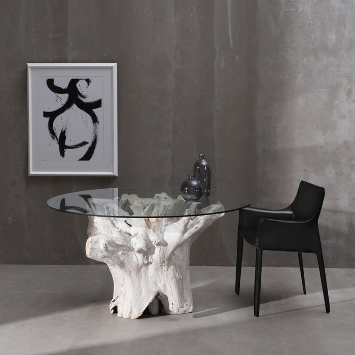 Mesa Comedor Blanco Rozado 140 X 140 X 75 cm Mesa Comedor Blanco Rozado 140 X 140 X 75 cm