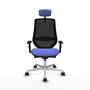 PIQUERAS Y CRESPO Silla de oficina Mardos con mecanismo Sincro/Traslack Azul claro/Negro