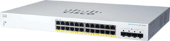 Cisco CBS220-24P-4G Smart Switch 24 Puertos Gigabit PoE+ y 4 SFP