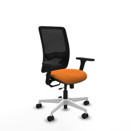 PIQUERAS Y CRESPO Silla de oficina Zulema con mecanismo Sincro/Traslack, Naranja y Negro
