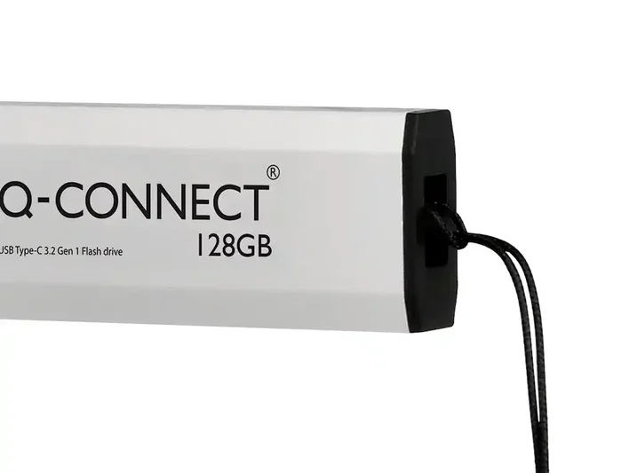 Q-connect Memoria USB 128 GB 3.2 Tipo C Flash Drive Plateado Q-connect Memoria USB 128 GB 3.2 Tipo C Flash Drive Plateado