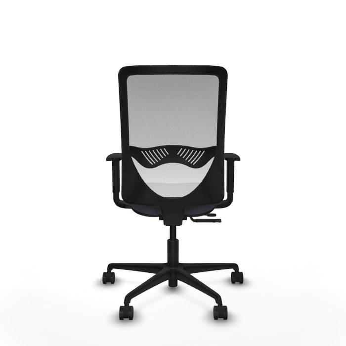 PIQUERAS Y CRESPO Silla de oficina Zulema con mecanismo Sincro/Traslack, Gris oscuro y Blanco