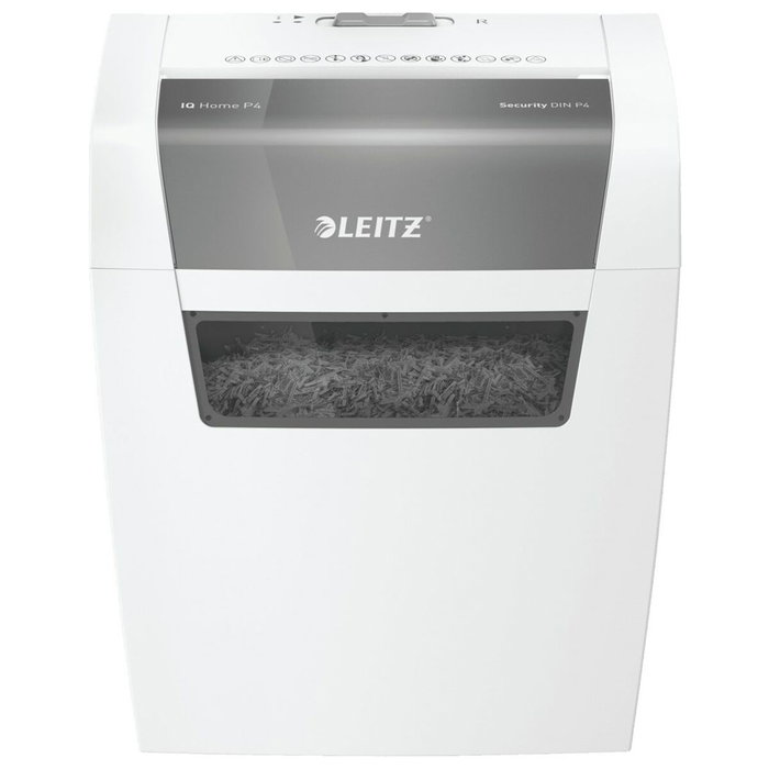 LEITZ IQ home Trituradora de documentos con corte de partículas, 6 hojas, blanco