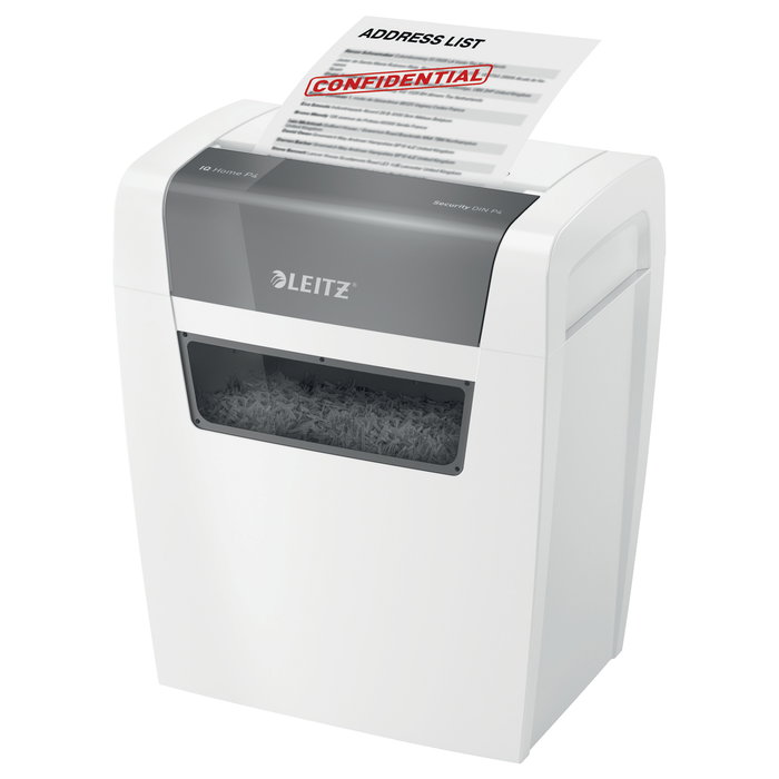 LEITZ IQ home Triturador de papel de corte en partículas Blanco