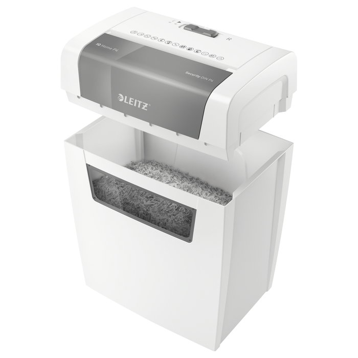 LEITZ IQ home Triturador de papel de corte en partículas Blanco