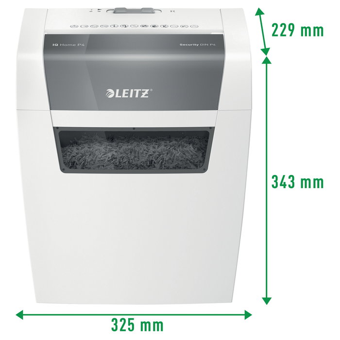 LEITZ IQ home Triturador de papel de corte en partículas Blanco