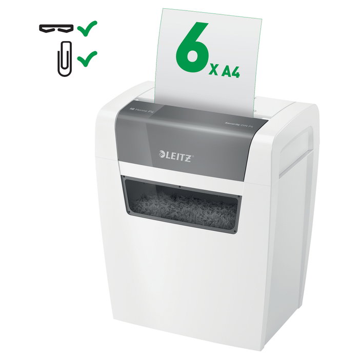 LEITZ IQ home Triturador de papel de corte en partículas Blanco
