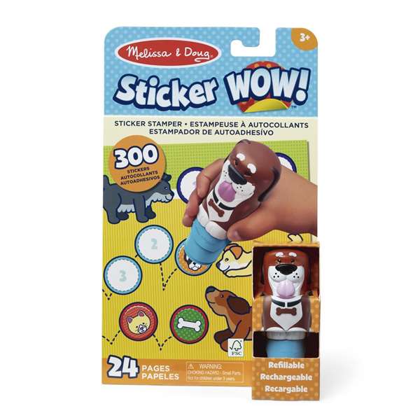 MELISSA&DOUG Sticker WOW! Perros con sello de pegatinas y cuaderno de actividades