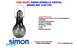 SIMON FINSTOCK Bombilla Cristal Smoke IL951330