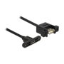 DeLOCK Cable USB 2.0 Micro-B Hembra a USB-A Hembra 25 cm Negro