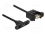 DeLOCK Cable USB 2.0 con conectores Micro-B hembra y USB A hembra, 0,25 m