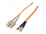 QOLTEC Cable de conexión de fibra óptica OM2 SC/UPC, ST/UPC 3m
