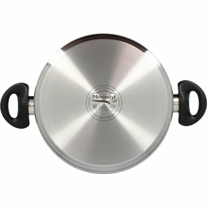 Menastyl Horno holandés de acero inoxidable de 24 cm