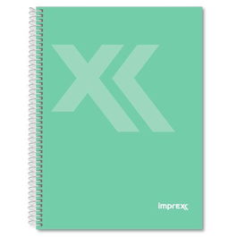 Imprex Cuaderno Espiral Tapa Forrada A5 80H 90Gr 4x4 Verde Set 4 Unidades (Set de 4)