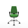 PIQUERAS Y CRESPO Silla de oficina Elche Verde con Brazos Fijos