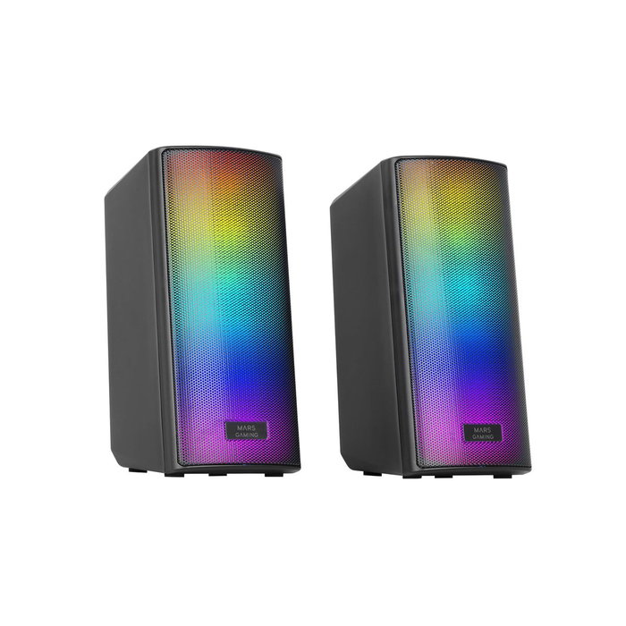 Mars Gaming MSRGB2 Altavoces Bluetooth con Iluminación RGB Full Mesh, 15W, Negro