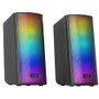 Mars Gaming Altavoces Bluetooth MSRGB2 Negro Iluminación RGB Full Mesh 15W DSP Control Volumen Conexión Jack 3.5mm BT 5.0