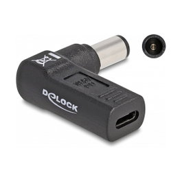DeLOCK Adaptador para cable de carga de portátil USB Type-C™ hembra a HP 7,4 x 5,0 mm macho 90°