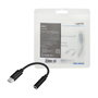 LOGILINK Adaptador de Audio USB-C a Jack 3,5 mm TRRS, 0,13 m, Negro