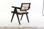 DKD Home Decor Silla Olmo Ratan Tapizado Negro