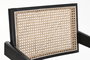 DKD Home Decor Silla Olmo Ratan Tapizado Negro