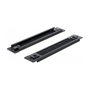 DeLOCK Panel Pasacables con Cepillo, 10", 1 HE, Negro - Gestión de Cables sin Herramientas, Cepillo, Metal y Nylon