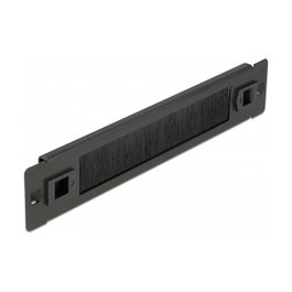 DeLOCK Panel pasacables con cepillo 10 pulg. 1U negro