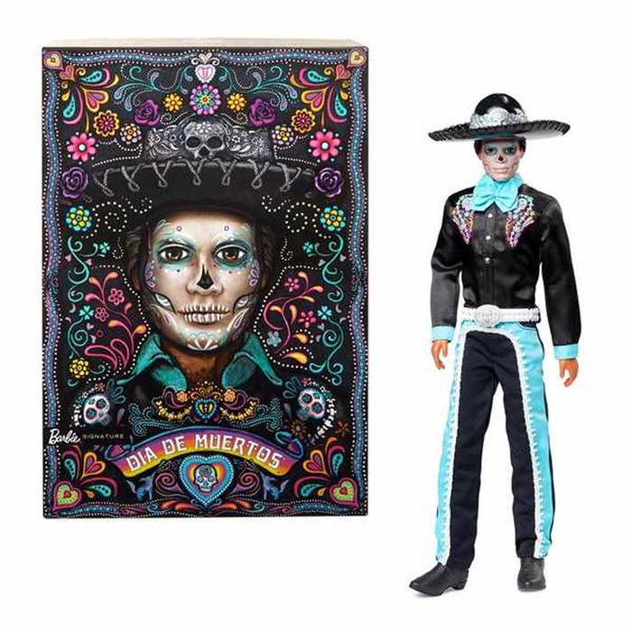 Mattel Ken Signature Día de Muertos 2024 con Traje Negro y Sombrero