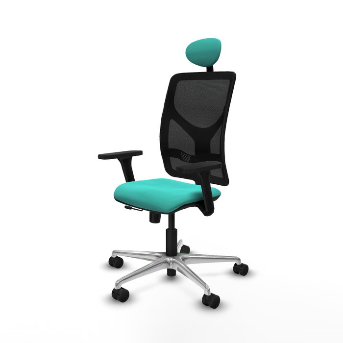 PIQUERAS Y CRESPO Silla de oficina Motilla con mecanismo Sincro/Traslack, color Turquesa y Negro PIQUERAS Y CRESPO Silla de oficina Motilla con mecanismo Sincro/Traslack, color Turquesa y Negro